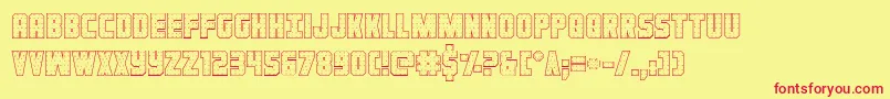 Ironforgeout Font – Red Fonts on Yellow Background