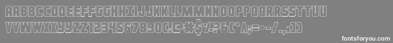 フォントIronforgeout – 灰色の背景に白い文字