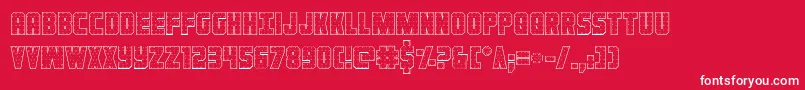 Ironforgeout Font – White Fonts on Red Background