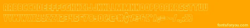 Ironforgeout Font – Yellow Fonts on Orange Background