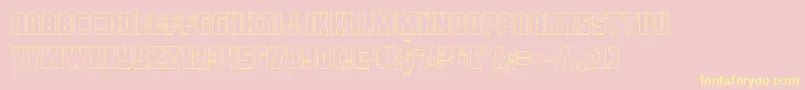Шрифт Ironforgeout – жёлтые шрифты на розовом фоне
