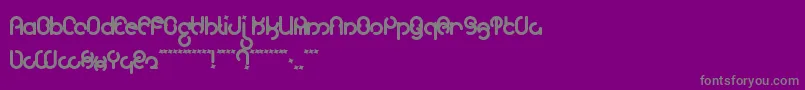Fonte Moloky ffy – fontes cinzas em um fundo violeta