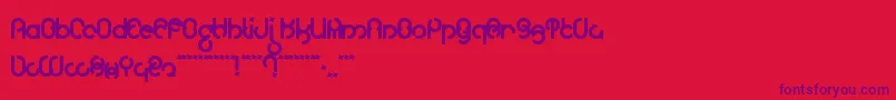 Moloky ffy Font – Purple Fonts on Red Background