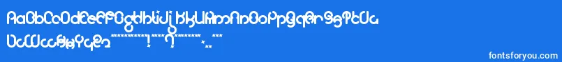 Moloky ffy Font – White Fonts on Blue Background