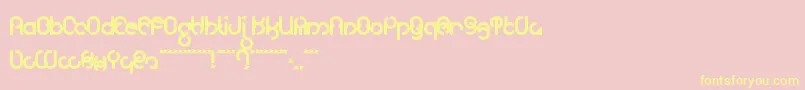 Moloky ffy Font – Yellow Fonts on Pink Background