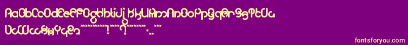 Moloky ffy Font – Yellow Fonts on Purple Background