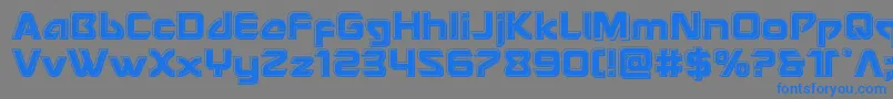 Usangelbevel Font – Blue Fonts on Gray Background