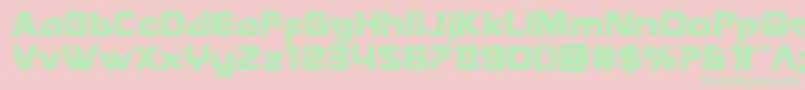 Usangelbevel Font – Green Fonts on Pink Background