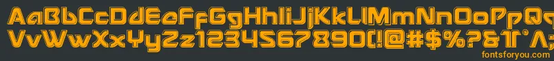 Usangelbevel Font – Orange Fonts on Black Background