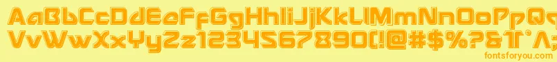 Usangelbevel Font – Orange Fonts on Yellow Background