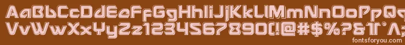 Usangelbevel Font – Pink Fonts on Brown Background