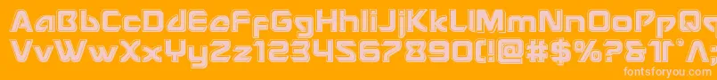 Usangelbevel Font – Pink Fonts on Orange Background