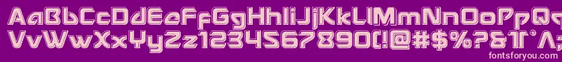 Usangelbevel Font – Pink Fonts on Purple Background
