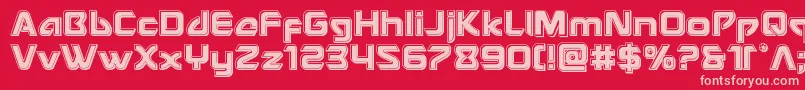 Usangelbevel Font – Pink Fonts on Red Background