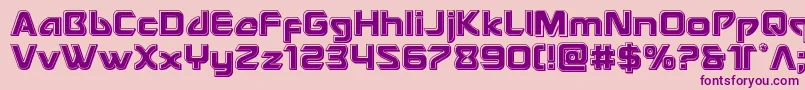 Usangelbevel Font – Purple Fonts on Pink Background