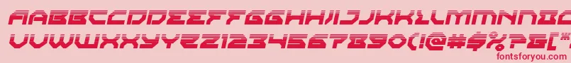 フォントXenodemonhalftoneital – ピンクの背景に赤い文字
