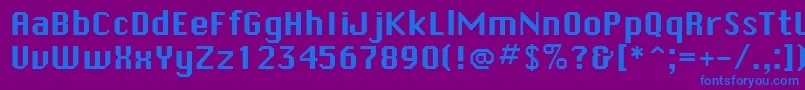 SystematicNewJ Font – Blue Fonts on Purple Background