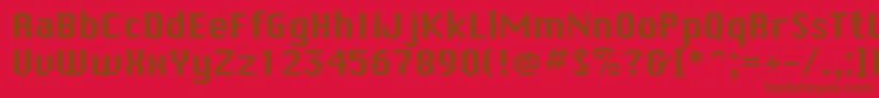 SystematicNewJ Font – Brown Fonts on Red Background
