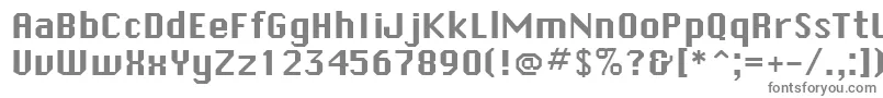 フォントSystematicNewJ – 白い背景に灰色の文字