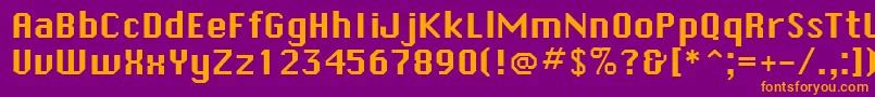 SystematicNewJ Font – Orange Fonts on Purple Background