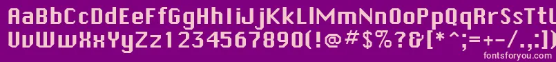 SystematicNewJ Font – Pink Fonts on Purple Background