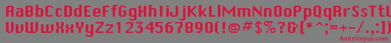 SystematicNewJ Font – Red Fonts on Gray Background