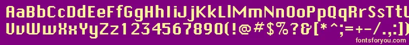 SystematicNewJ Font – Yellow Fonts on Purple Background