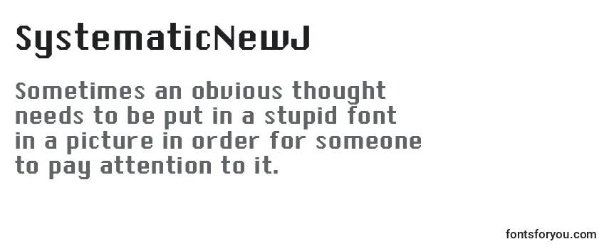 SystematicNewJ Font