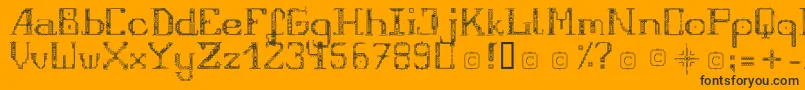 FragileRegular12 Font – Black Fonts on Orange Background