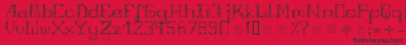 FragileRegular12 Font – Black Fonts on Red Background