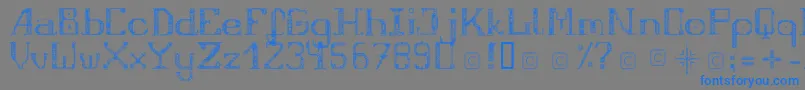 Police FragileRegular12 – polices bleues sur fond gris