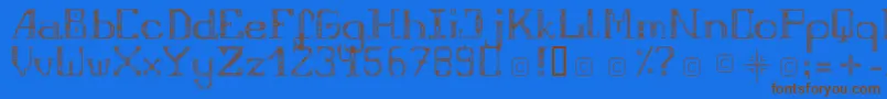 Шрифт FragileRegular12 – коричневые шрифты на синем фоне
