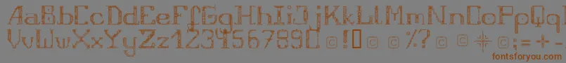 FragileRegular12 Font – Brown Fonts on Gray Background