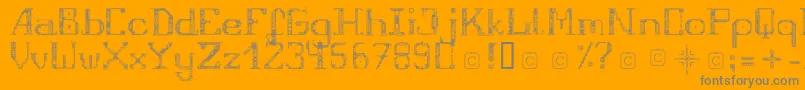 FragileRegular12 Font – Gray Fonts on Orange Background
