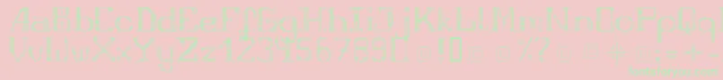 FragileRegular12 Font – Green Fonts on Pink Background