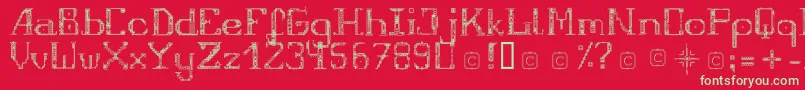 FragileRegular12 Font – Green Fonts on Red Background