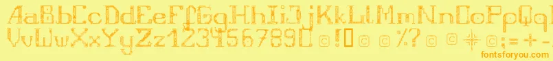 fuente FragileRegular12 – Fuentes Naranjas Sobre Fondo Amarillo