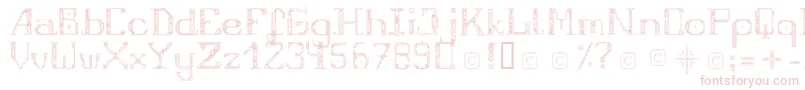 Czcionka FragileRegular12 – różowe czcionki