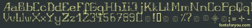 Weitere Informationen zur FragileRegular12-Schriftart FragileRegular12-Schriftart – Gelbe Schriften auf schwarzem Hintergrund