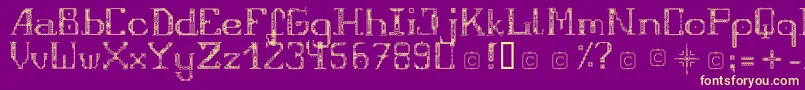 Подробнее о шрифте FragileRegular12 Шрифт FragileRegular12 – жёлтые шрифты на фиолетовом фоне