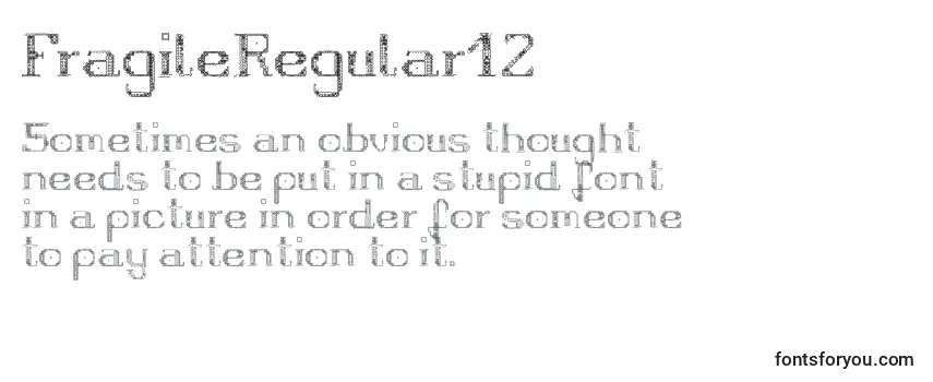 Шрифт FragileRegular12