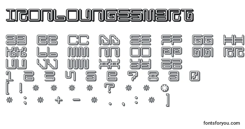 Шрифт Ironloungesmart – алфавит, цифры, специальные символы