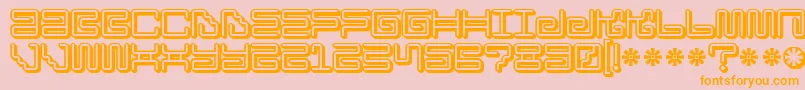 Ironloungesmart Font – Orange Fonts on Pink Background