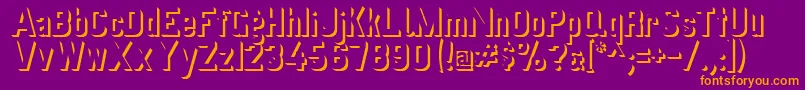 Schattenvonpreussischevi9ag2 Font – Orange Fonts on Purple Background