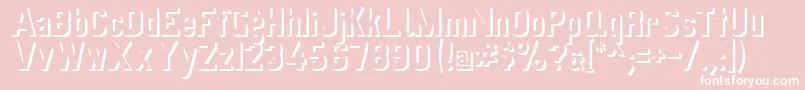 Schattenvonpreussischevi9ag2 Font – White Fonts on Pink Background