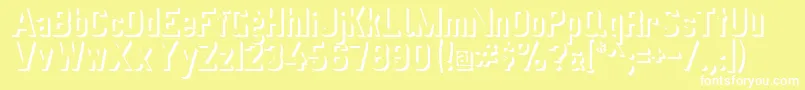 Schattenvonpreussischevi9ag2 Font – White Fonts on Yellow Background