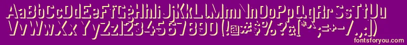 Schattenvonpreussischevi9ag2 Font – Yellow Fonts on Purple Background