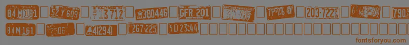 CalifornianCars Font – Brown Fonts on Gray Background