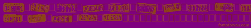CalifornianCars Font – Brown Fonts on Purple Background