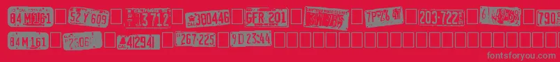 CalifornianCars Font – Gray Fonts on Red Background